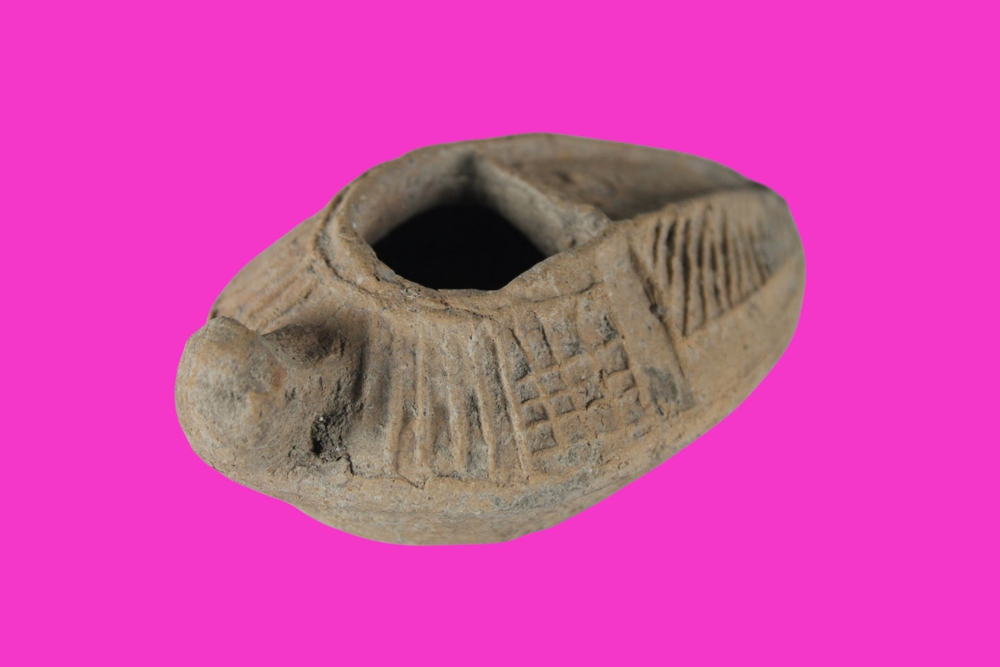 Holy Land Oil Lamp Ancient Artifact Time of the Christians 313-636 AD COA 222