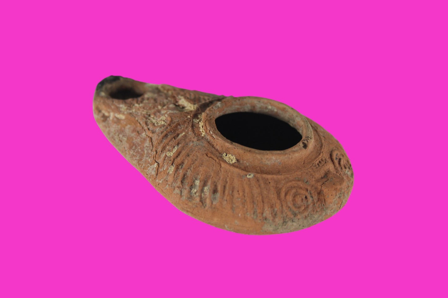 Holy Land Oil Lamp Ancient Artifact Time of the Christians 313-636 AD COA 226
