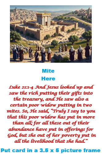 Widows Mite Coin Holy Land Artifact Frameable Display Card Jesus Christ COA F624