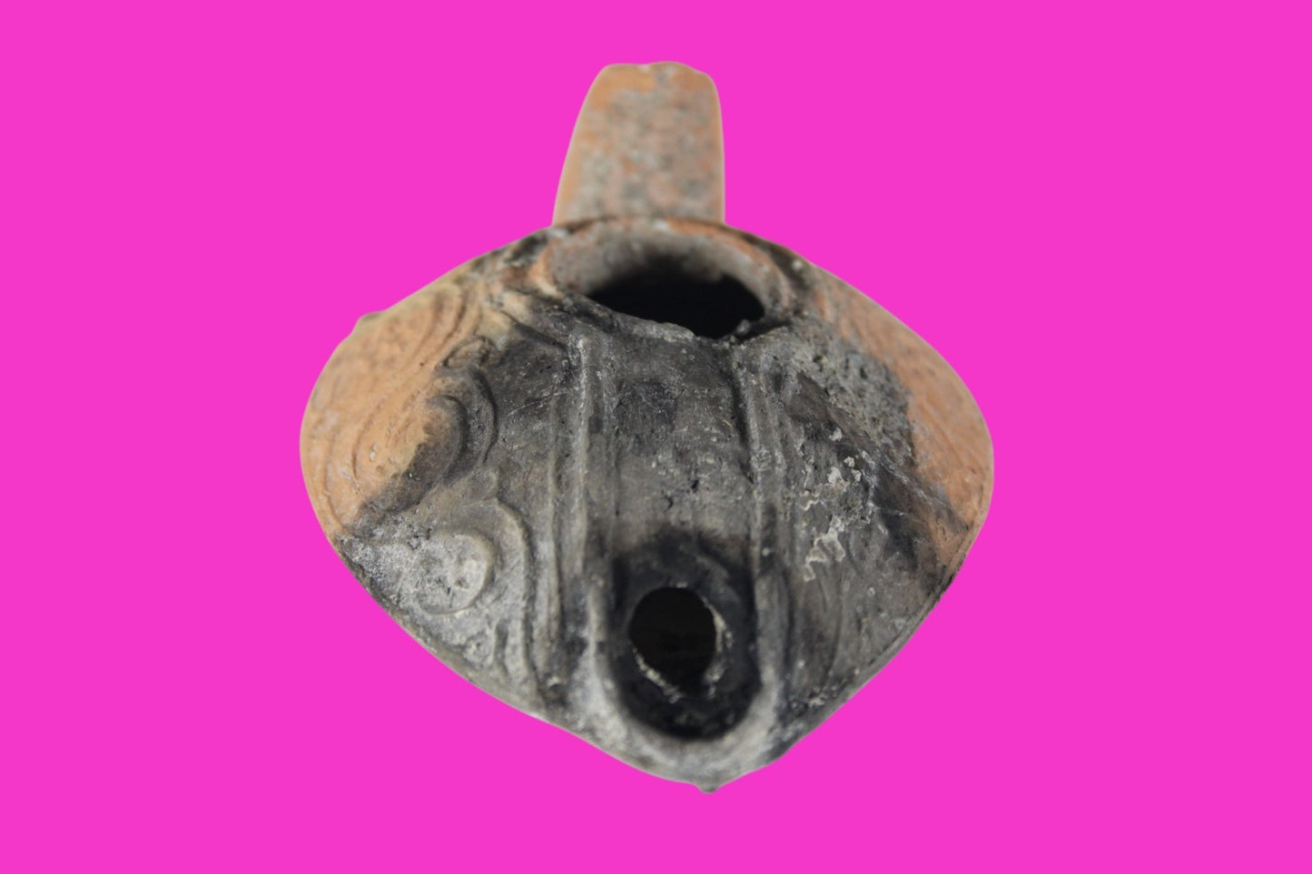 Holy Land Oil Lamp Ancient Artifact Time of the Christians 313-636 AD COA 224