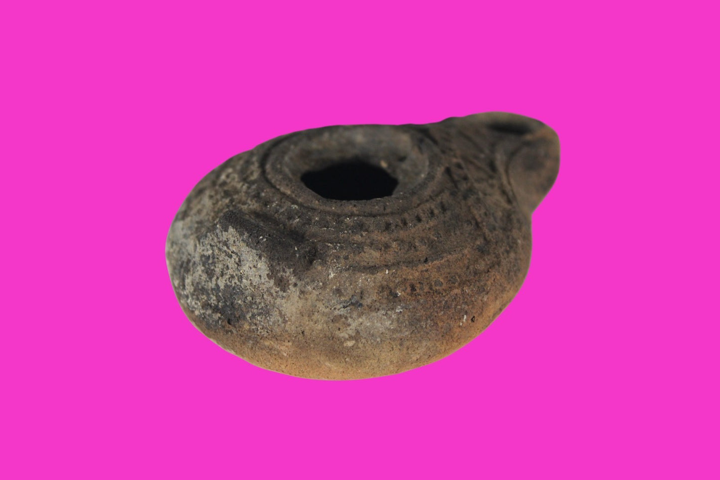 Holy Land Oil Lamp Ancient Artifact Time of Jesus & Apostles 63BC-323AD COA 63