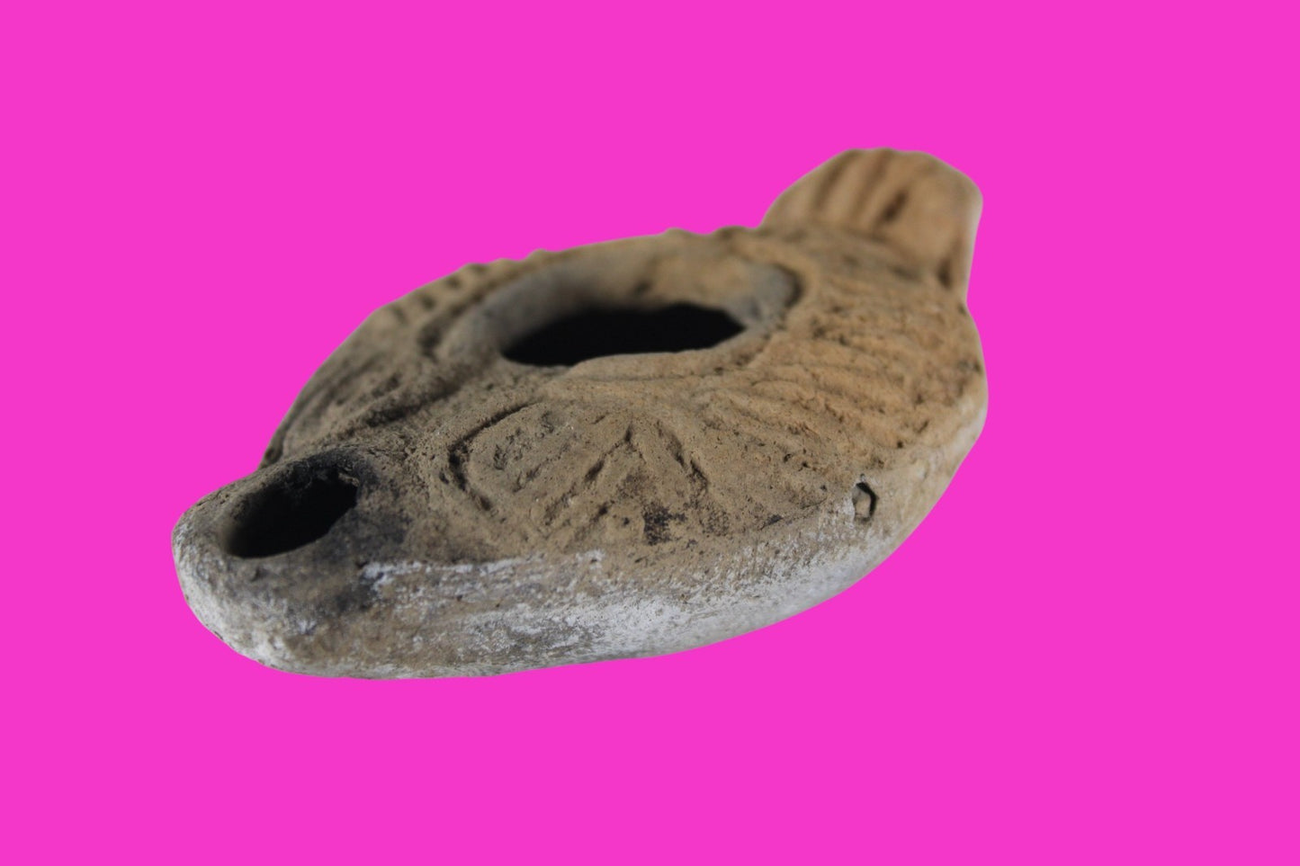 Holy Land Oil Lamp Ancient Artifact Time of the Christians 313-636 AD COA 173