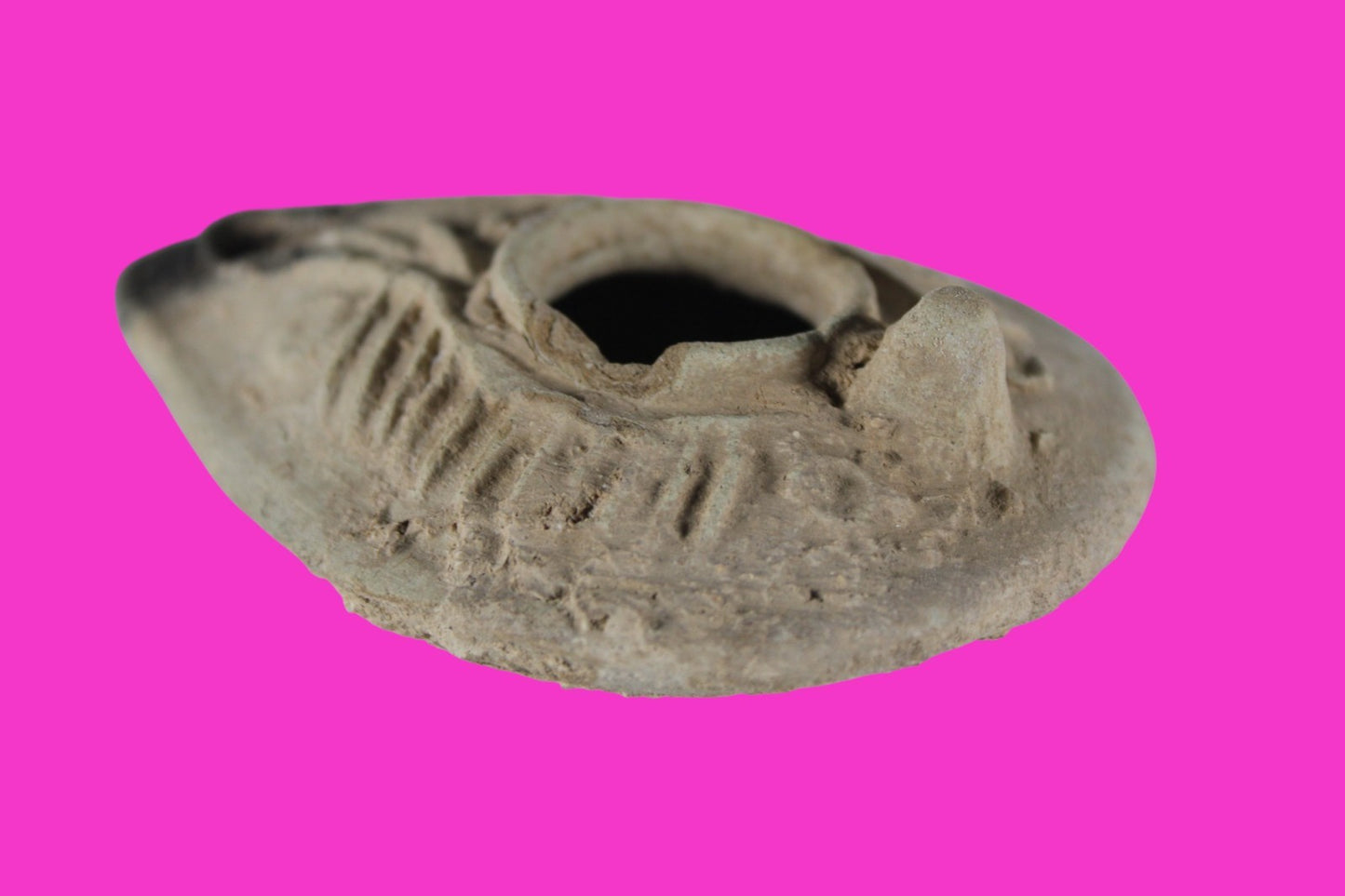 Holy Land Oil Lamp Ancient Artifact Time of the Christians 313-636 AD COA 187