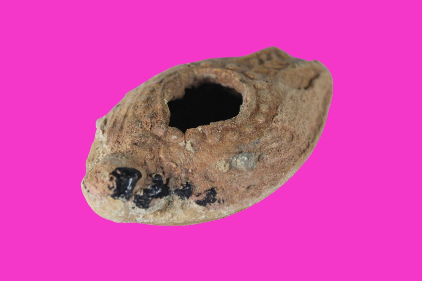 Holy Land Oil Lamp Ancient Artifact Time of the Christians 313-636 AD COA 190