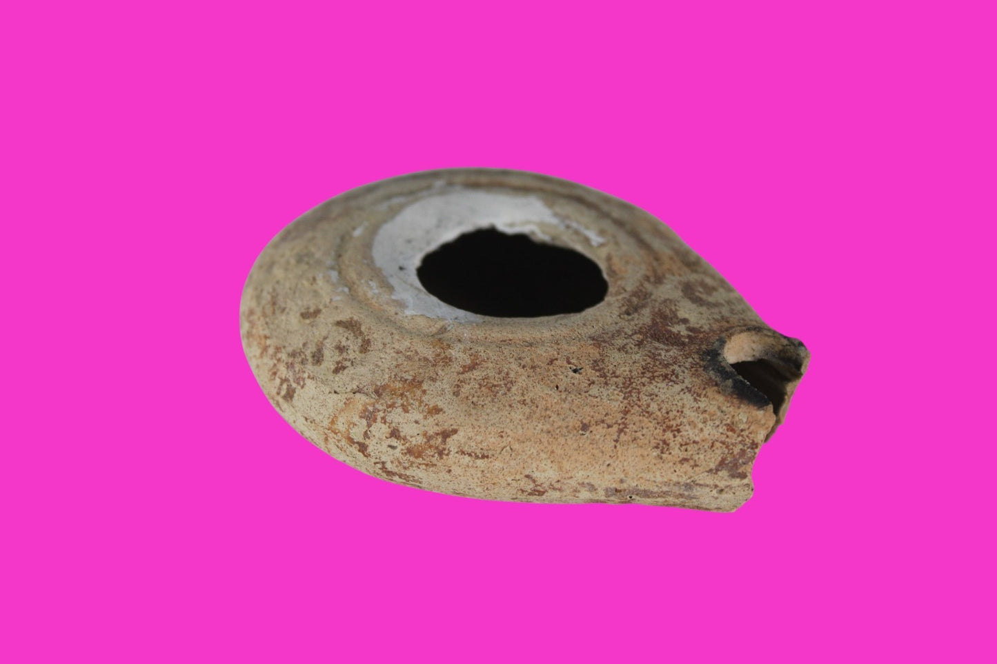 Holy Land Oil Lamp Ancient Artifact Time of Jesus & Apostles 63BC-323AD COA 143