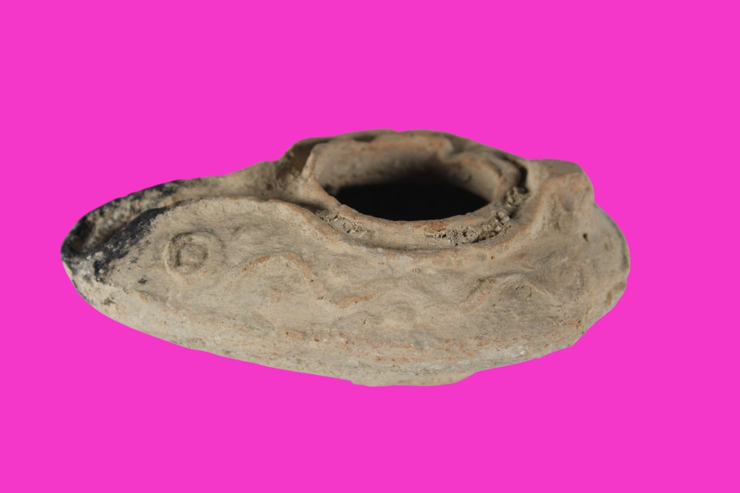 Holy Land Oil Lamp Ancient Artifact Time of the Christians 313-636 AD COA 211