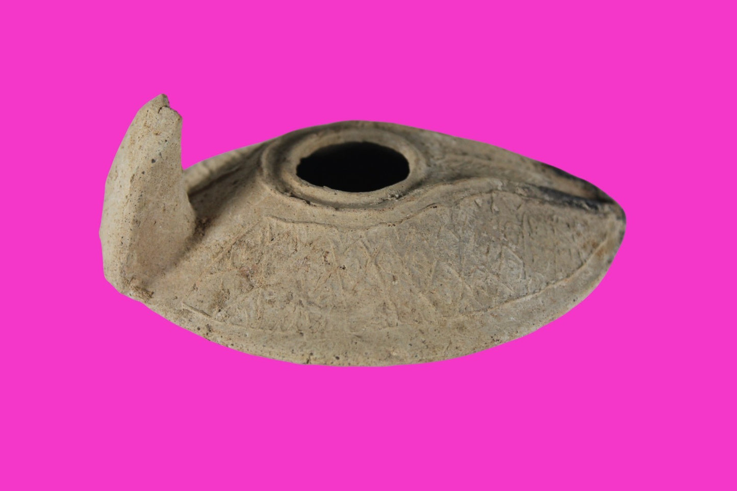 Holy Land Oil Lamp Ancient Artifact Time of the Christians 313-636 AD COA 221
