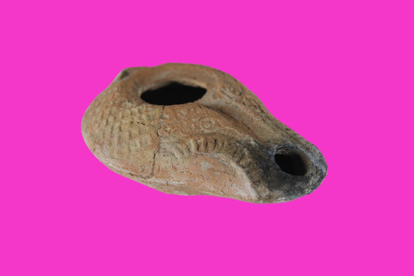 Holy Land Oil Lamp Ancient Artifact Time of Jesus & Apostles 63BC-323AD COA 157