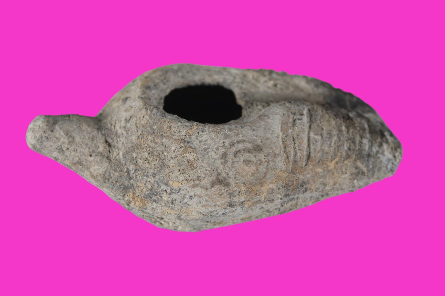 Holy Land Oil Lamp Ancient Artifact Time of the Christians 313-636 AD COA 220