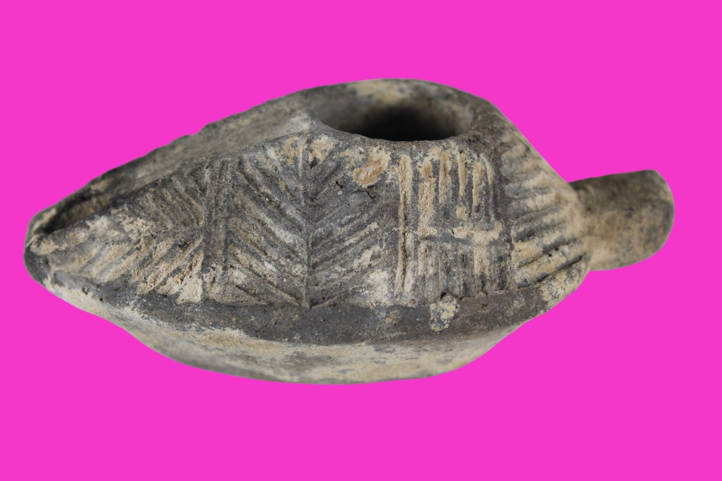 Holy Land Oil Lamp Ancient Artifact Time of the Christians 313-636 AD COA 179