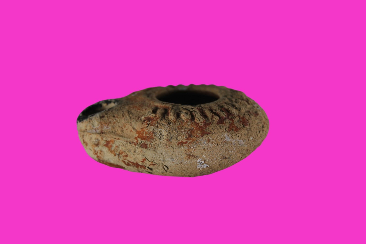 Ancient Holy Land Oil Lamp Artifact Jesus Christ Homeland 100BC-400AD COA 24