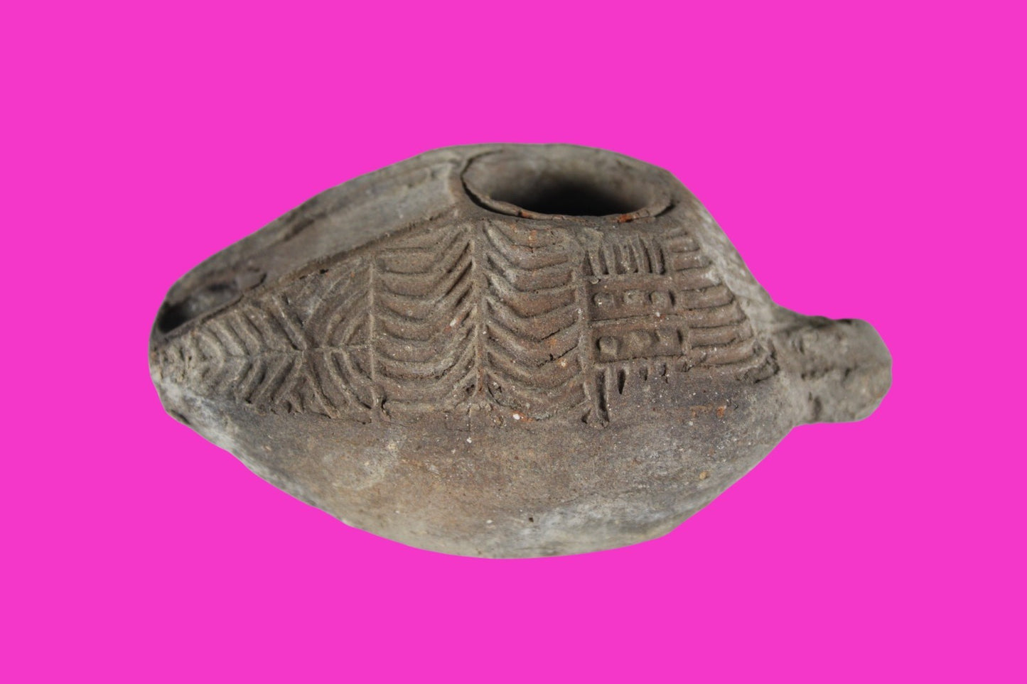 Holy Land Oil Lamp Ancient Artifact Time of the Christians 313-636 AD COA 207