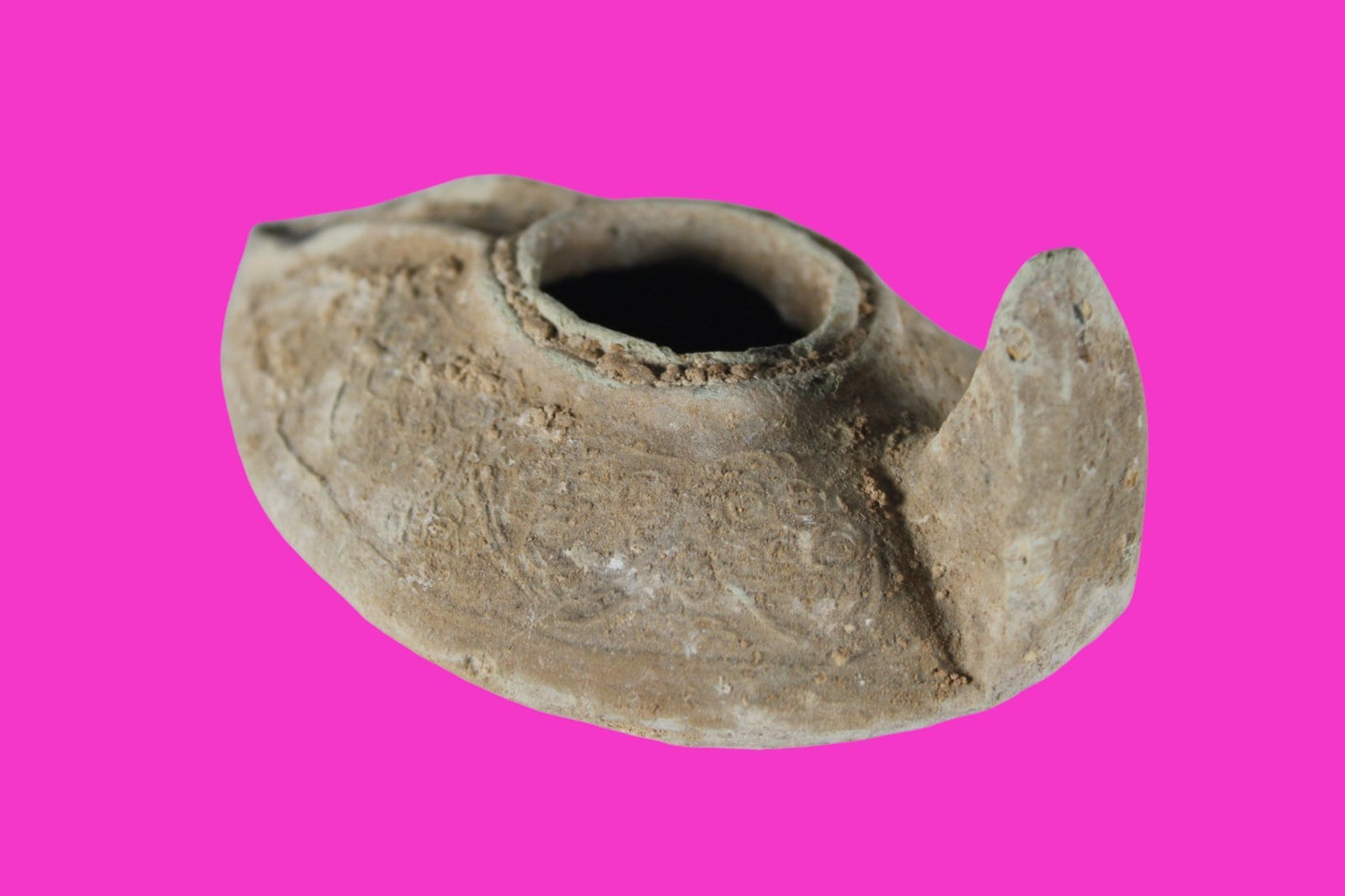 Holy Land Oil Lamp Ancient Artifact Time of the Christians 313-636 AD COA 218