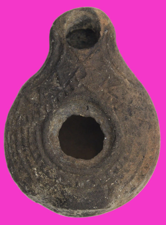 Holy Land Oil Lamp Ancient Artifact Time of Jesus & Apostles 63BC-323AD COA 63