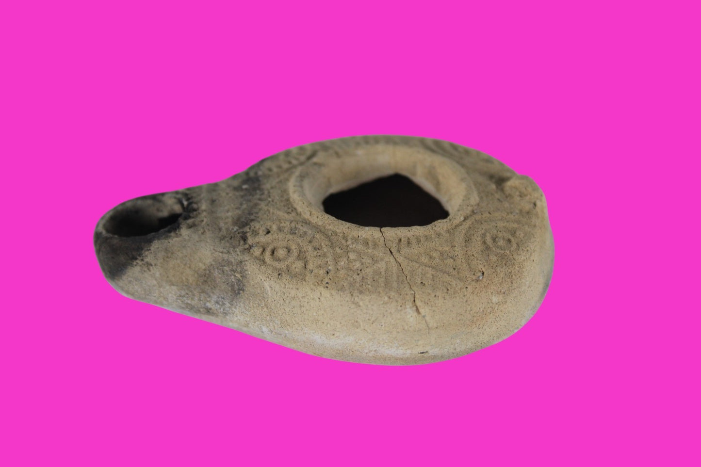 Holy Land Oil Lamp Ancient Artifact Time of Jesus & Apostles 63BC-323AD COA 163