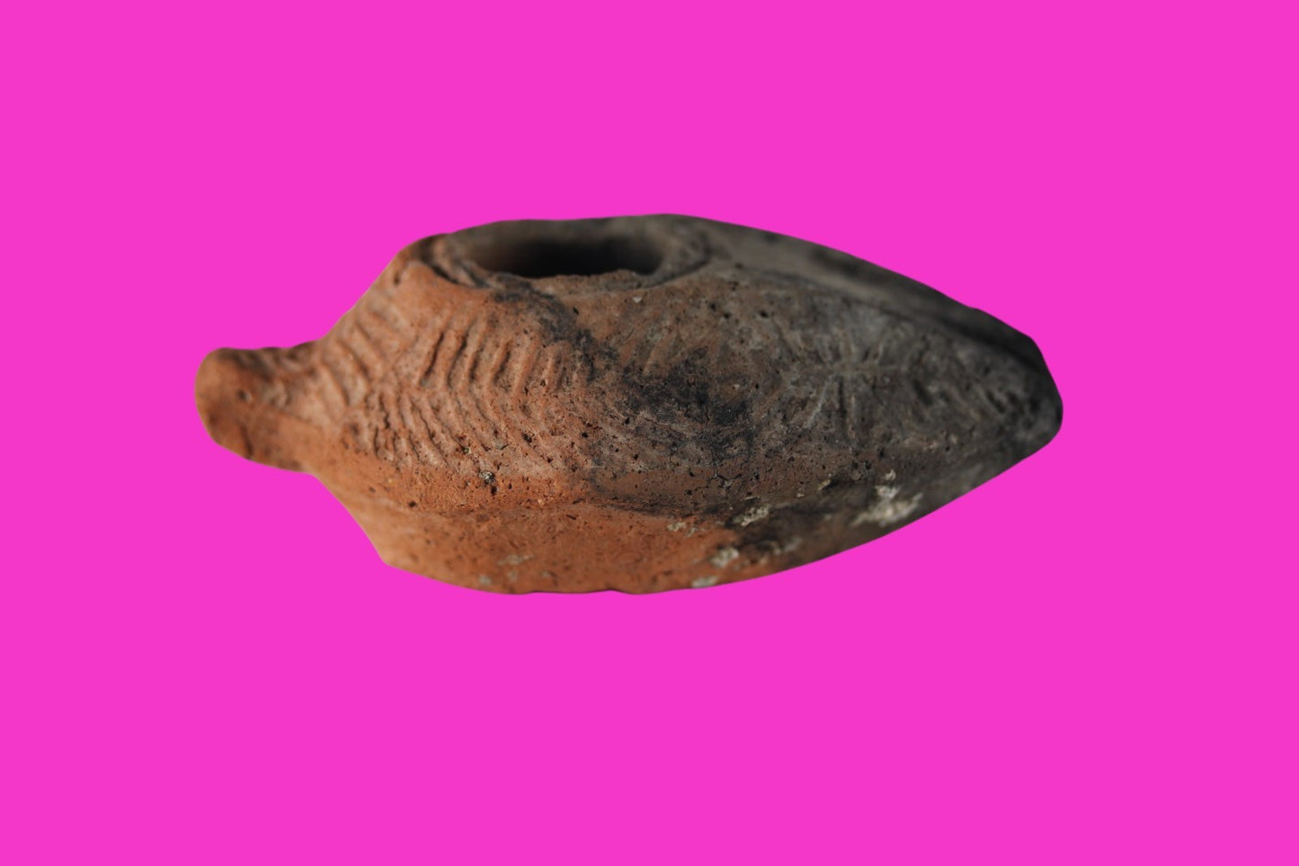 Holy Land Oil Lamp Ancient Artifact Time of the Christians 313-636 AD COA 48