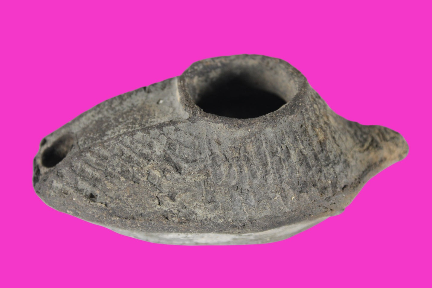 Holy Land Oil Lamp Ancient Artifact Time of the Christians 313-636 AD COA 198