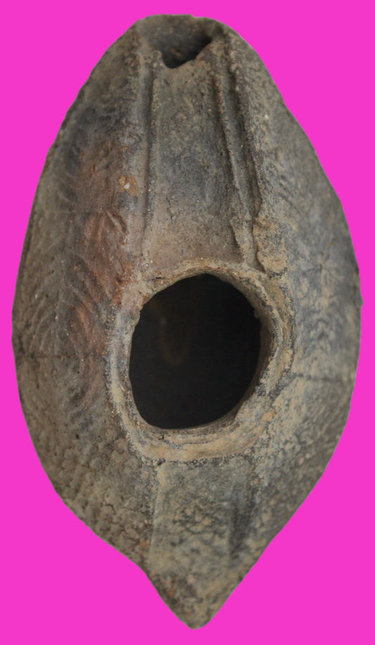 Holy Land Oil Lamp Ancient Artifact Time of the Christians 313-636 AD COA 182