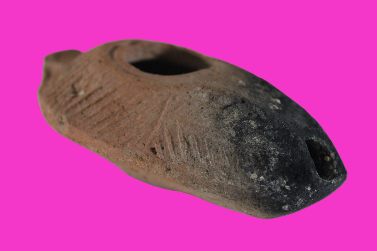 Ancient Holy Land Oil Lamp Artifact Jesus Christ Home Israel 300-600 AD COA 86