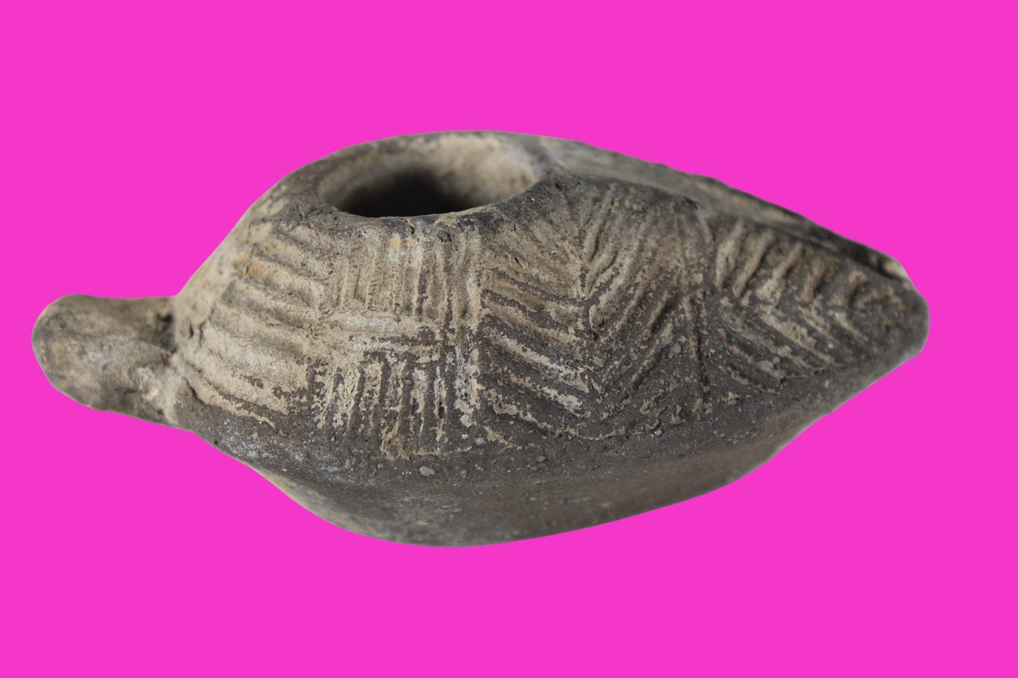 Holy Land Oil Lamp Ancient Artifact Time of the Christians 313-636 AD COA 179