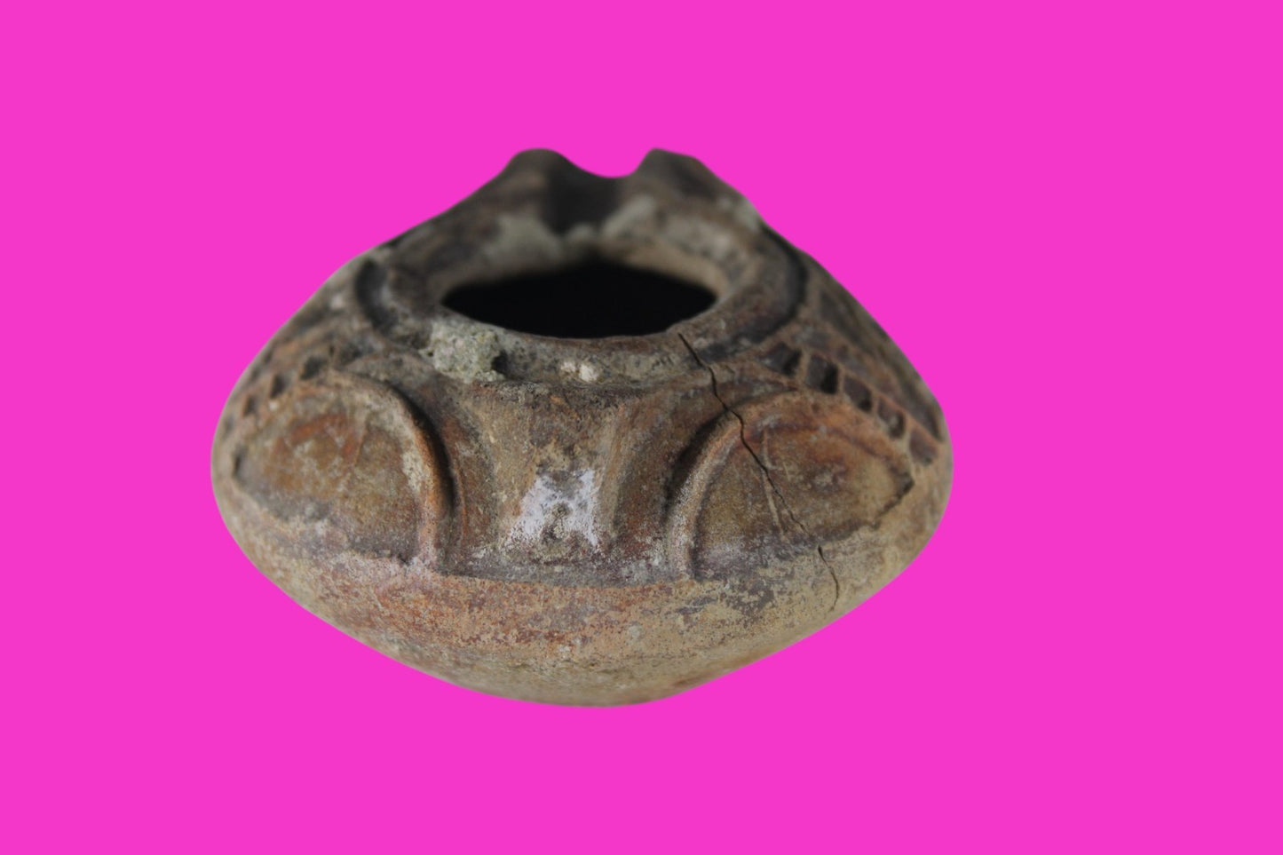 Holy Land Oil Lamp Ancient Artifact Time of the Christians 313-636 AD COA 171