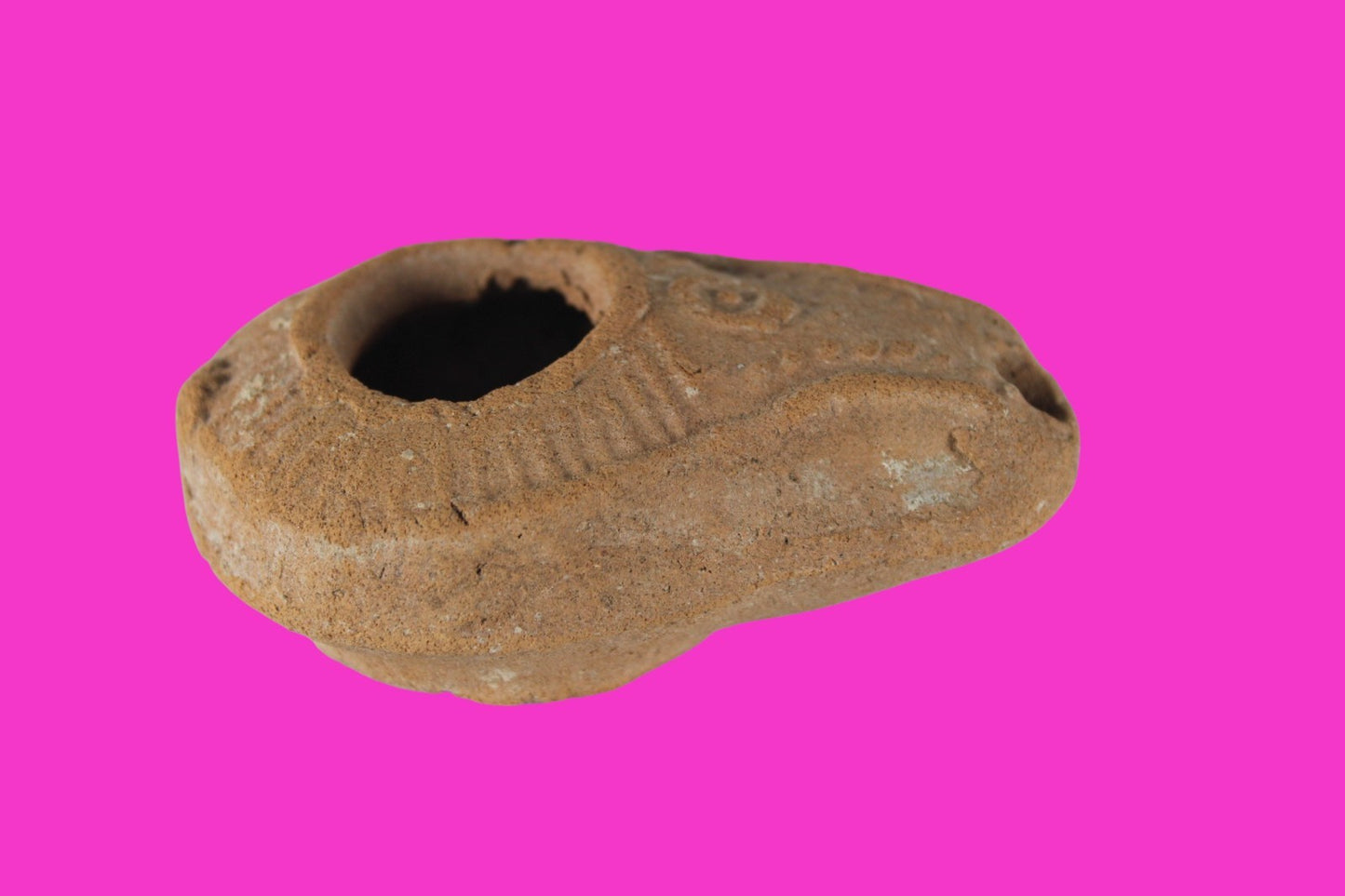 Holy Land Oil Lamp Ancient Artifact Time of Jesus & Apostles 63BC-323AD COA 152