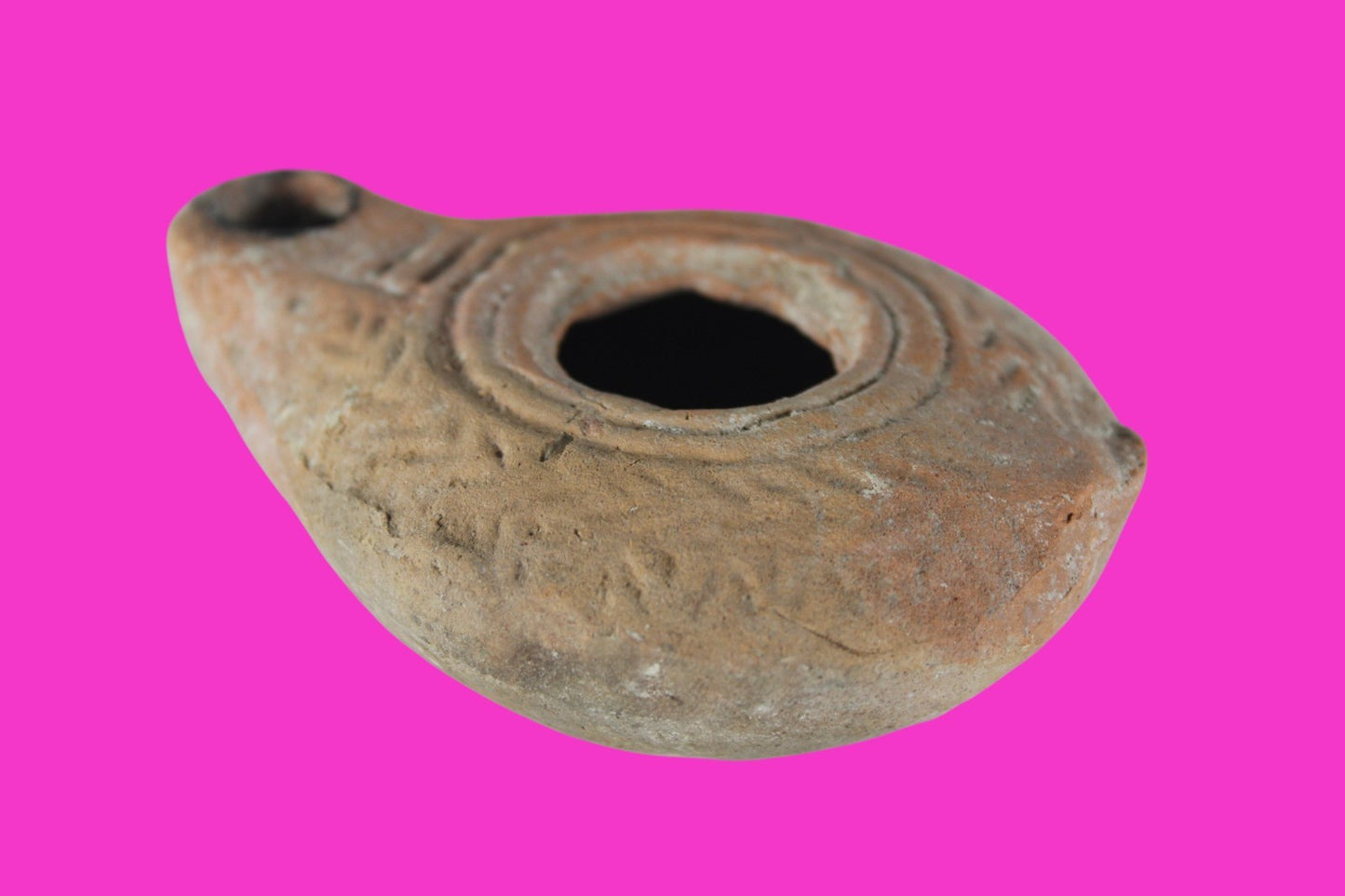 Holy Land Oil Lamp Ancient Artifact Time of the Christians 313-636 AD COA 217
