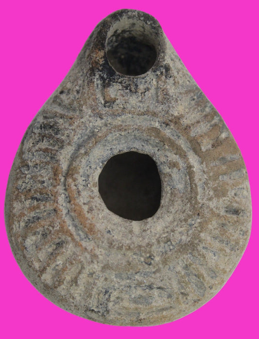 Holy Land Oil Lamp Ancient Artifact Time of Jesus & Apostles 63BC-323AD COA 153