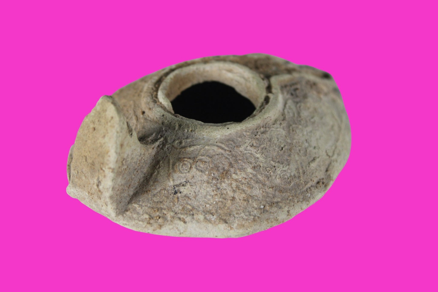 Holy Land Oil Lamp Ancient Artifact Time of the Christians 313-636 AD COA 197
