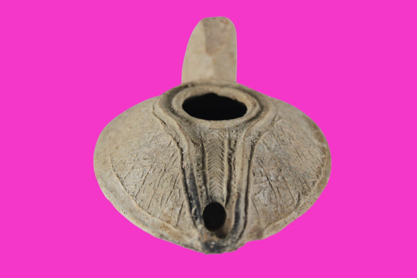 Holy Land Oil Lamp Ancient Artifact Time of the Christians 313-636 AD COA 221