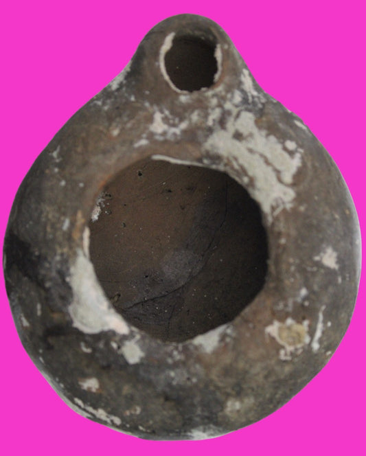 Holy Land Oil Lamp Ancient Artifact Time of Jesus & Apostles 63BC-323AD COA 165