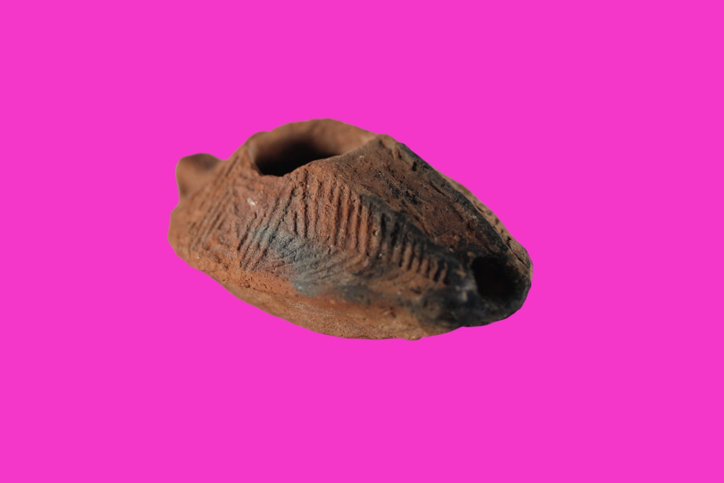 Time of the Christians Oil Lamp Ancient Holy Land Artifact 313-636 AD COA 14