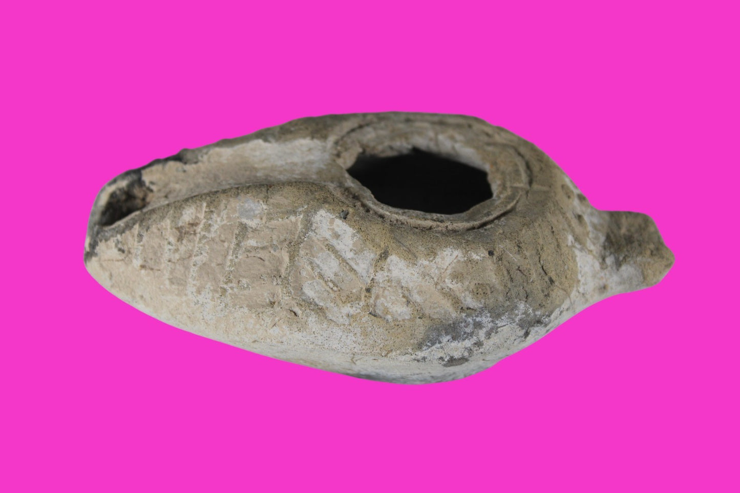 Holy Land Oil Lamp Ancient Artifact Time of the Christians 313-636 AD COA 206