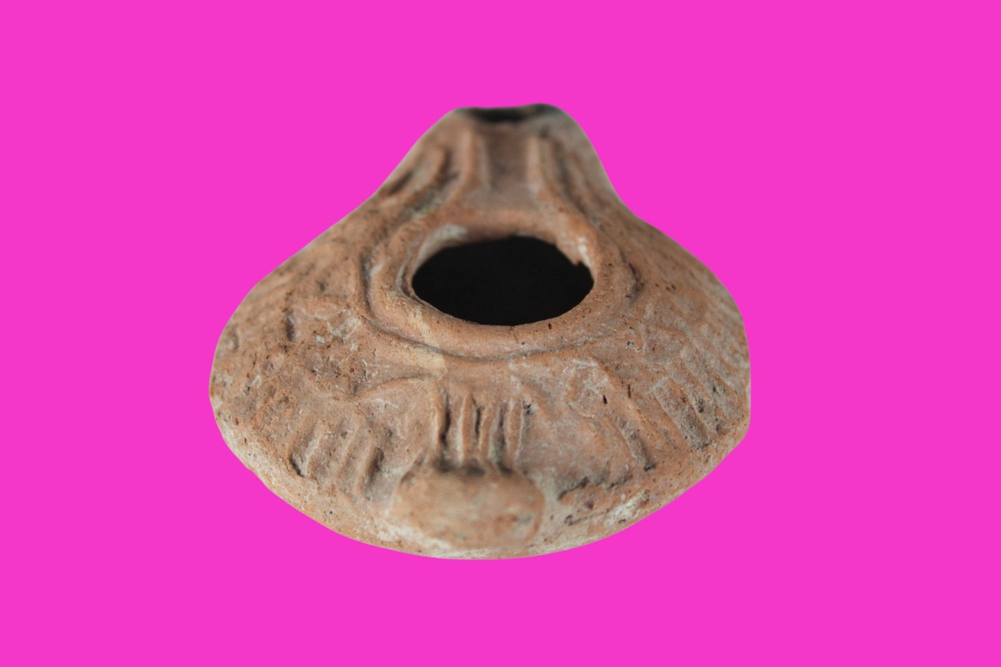 Holy Land Oil Lamp Ancient Artifact Time of the Christians 313-636 AD COA 195