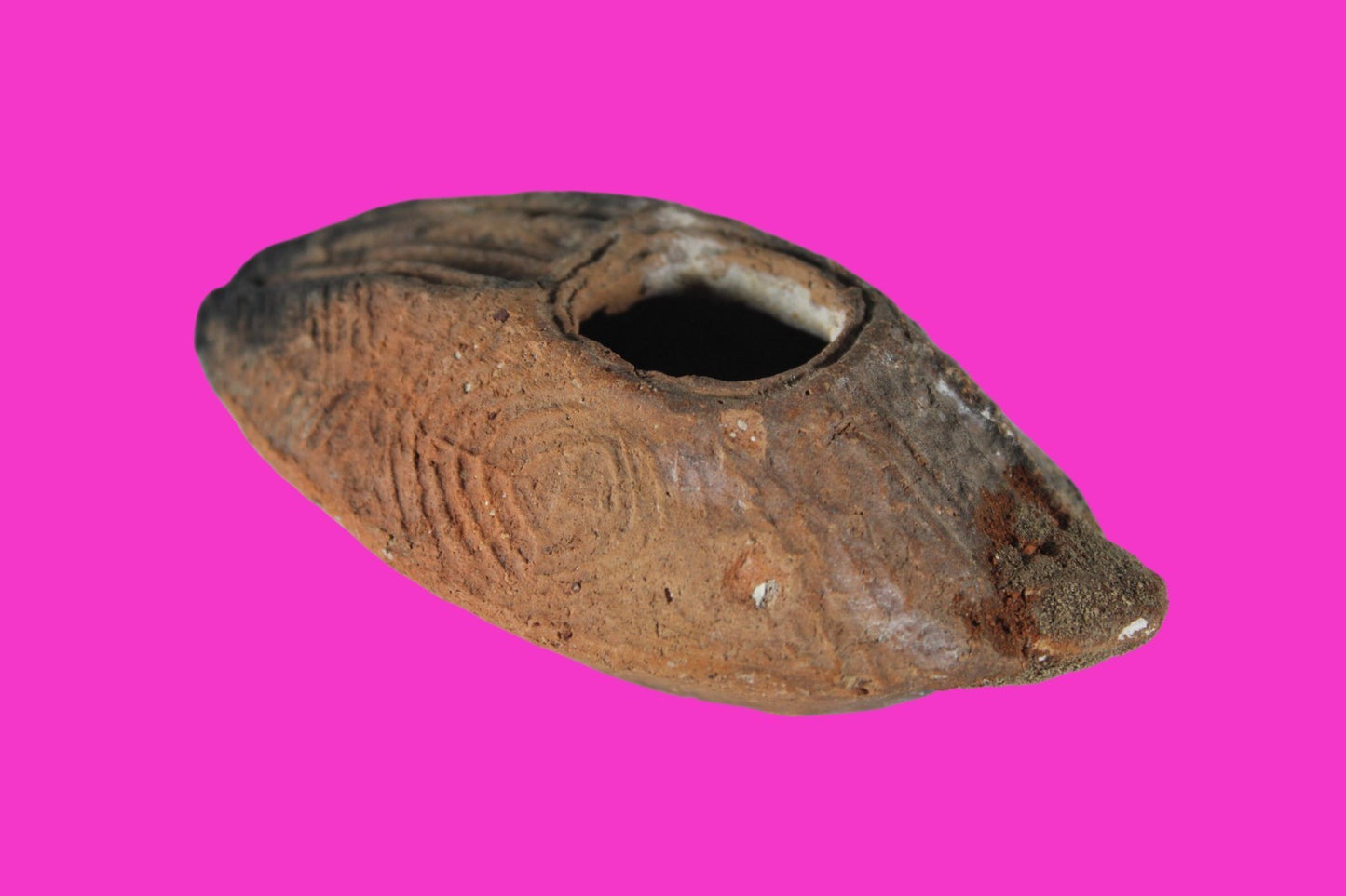 Holy Land Oil Lamp Ancient Artifact Time of the Christians 313-636 AD COA 216