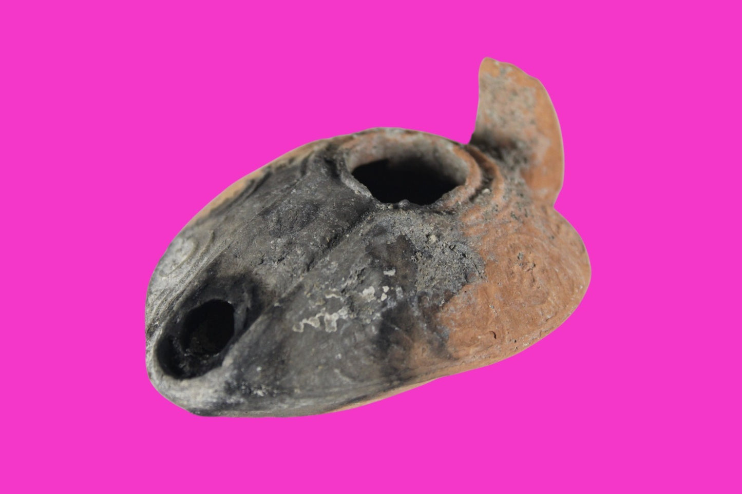 Holy Land Oil Lamp Ancient Artifact Time of the Christians 313-636 AD COA 224