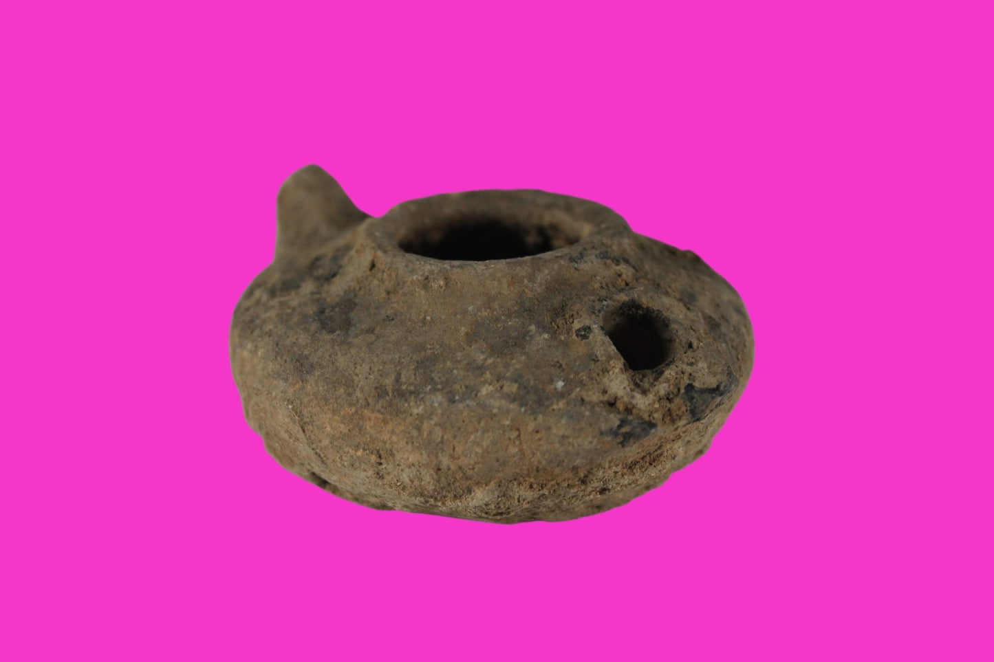 Ancient Holy Land Oil Lamp Artifact Jesus Christ Homeland 100BC-200AD COA 45