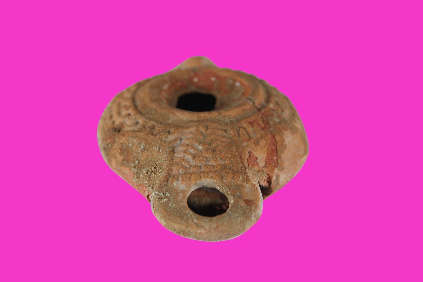 Holy Land Oil Lamp Ancient Artifact Time of Jesus & Apostles 63BC-323AD COA 164