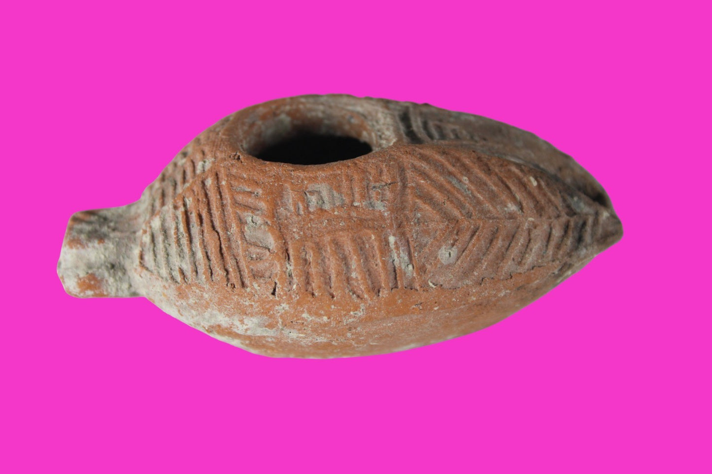 Holy Land Oil Lamp Ancient Artifact Time of the Christians 313-636 AD COA 194