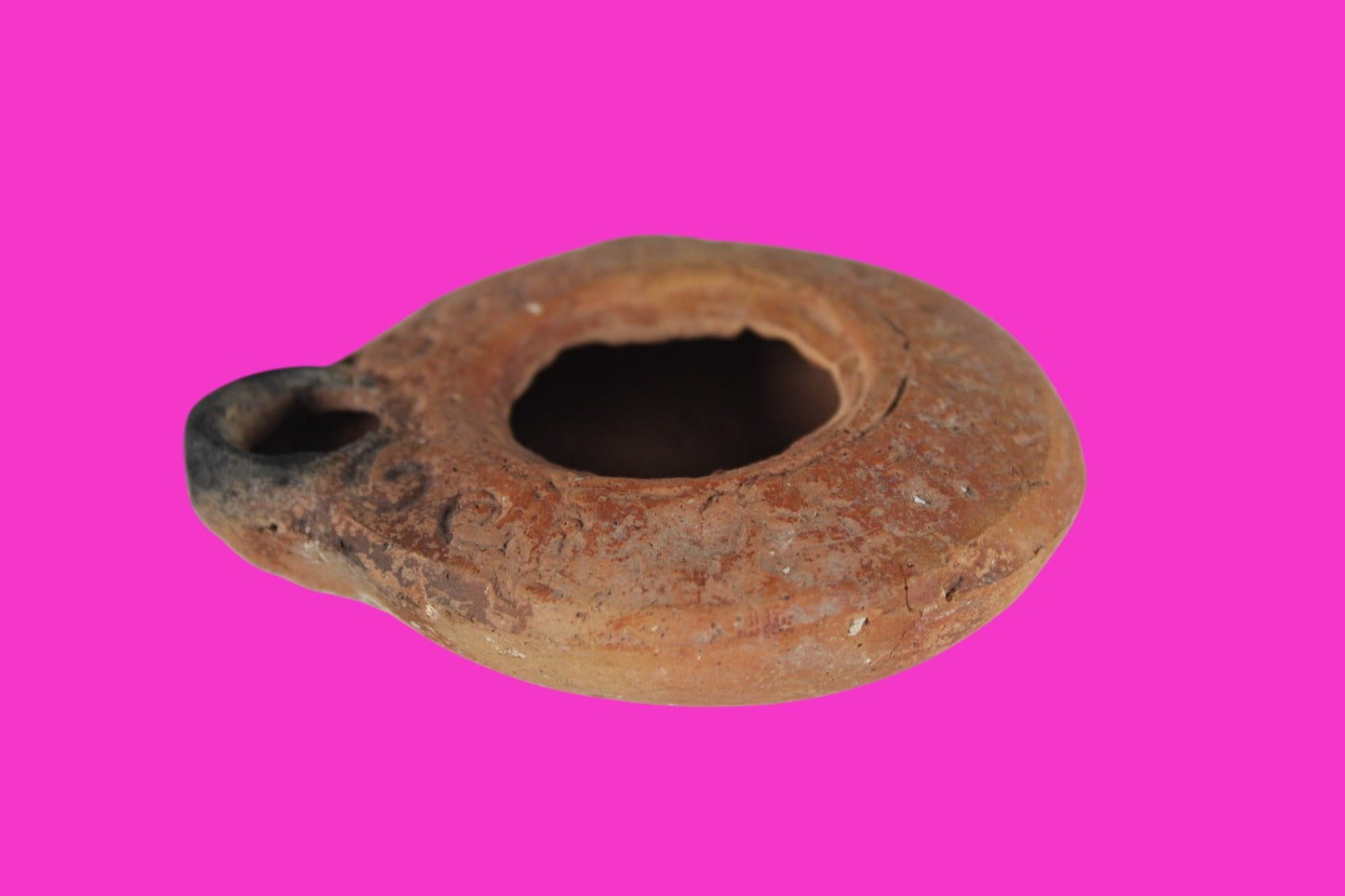 Holy Land Oil Lamp Ancient Artifact Time of Jesus & Apostles 63BC-323AD COA 140