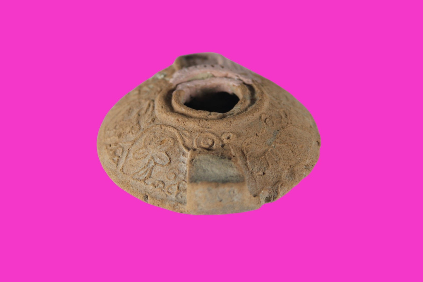 Holy Land Oil Lamp Ancient Artifact Time of the Christians 313-636 AD COA 208