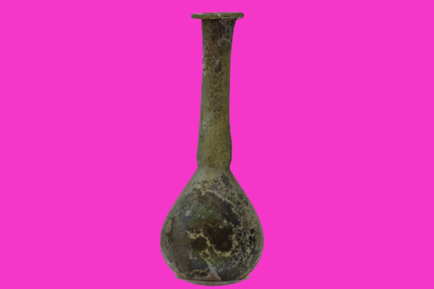 Ancient Holy Land Glass Bottle Authentic Artifact 100-300 AD Roman Era COA J20