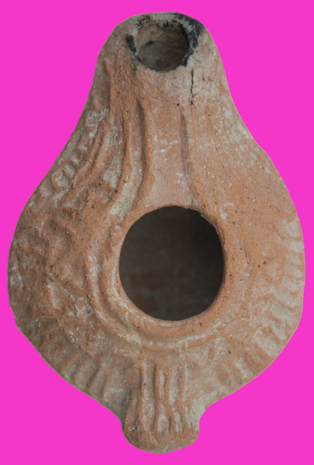 Holy Land Oil Lamp Ancient Artifact Time of the Christians 313-636 AD COA 195