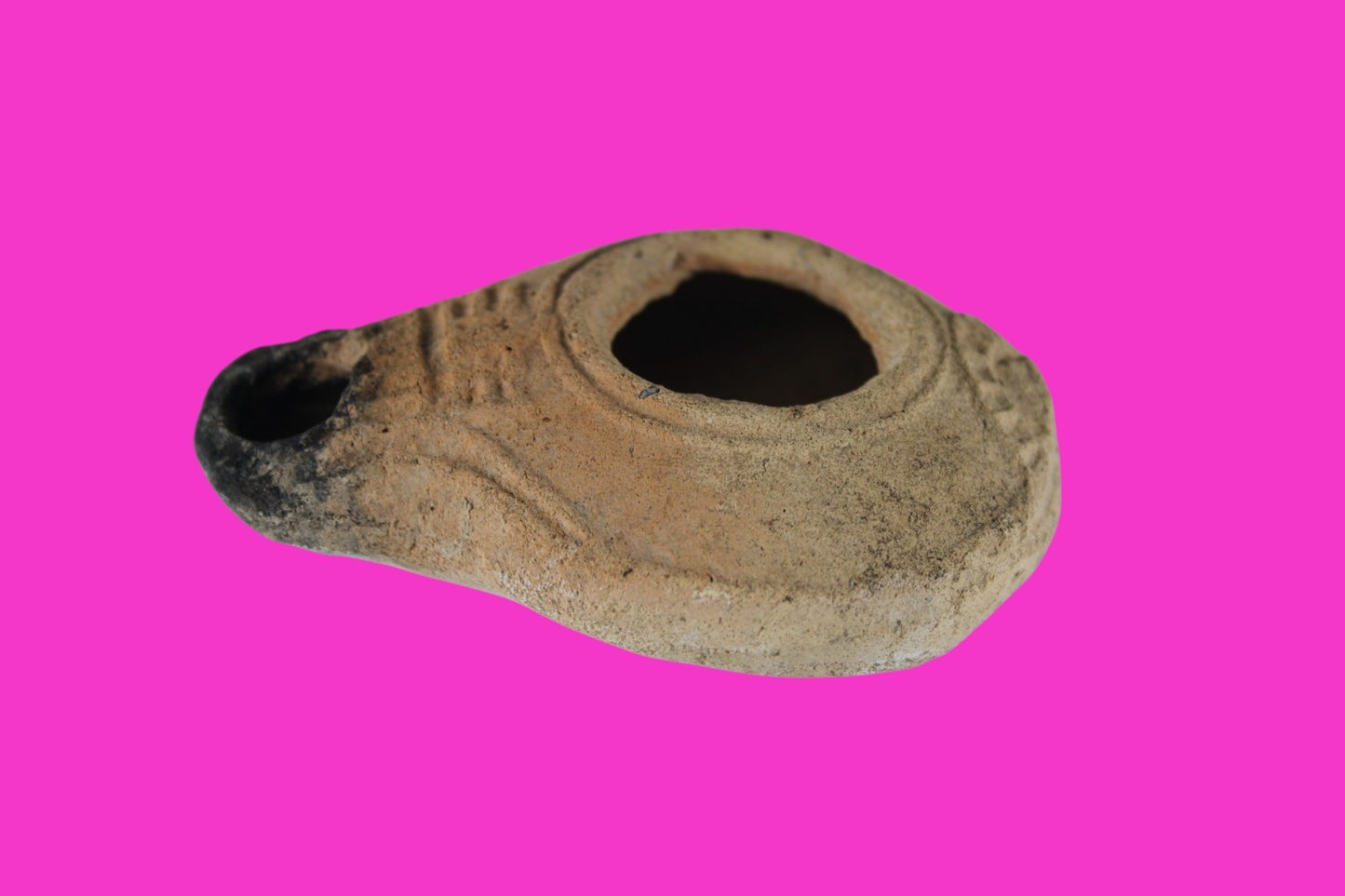 Holy Land Oil Lamp Ancient Artifact Time of Jesus & Apostles 63BC-323AD COA 155
