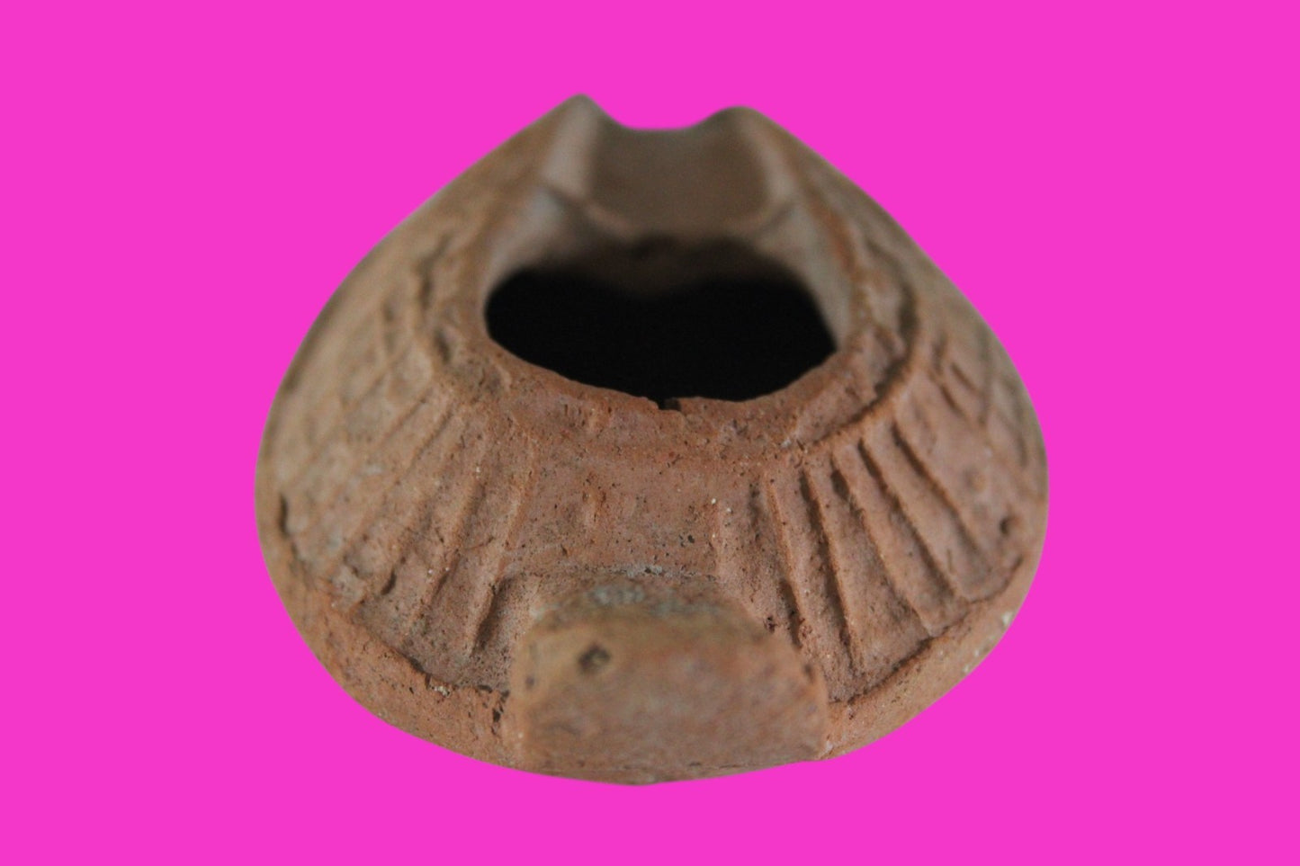 Oil Lamp Holy Land Ancient Artifact Jesus Christ Home Israel 300-600 AD COA 81