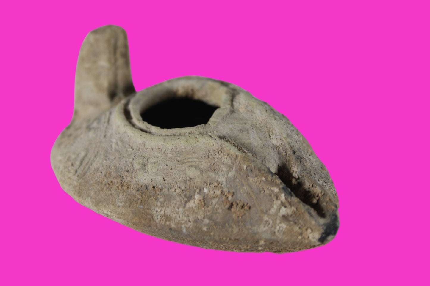 Holy Land Oil Lamp Ancient Artifact Time of the Christians 313-636 AD COA 184