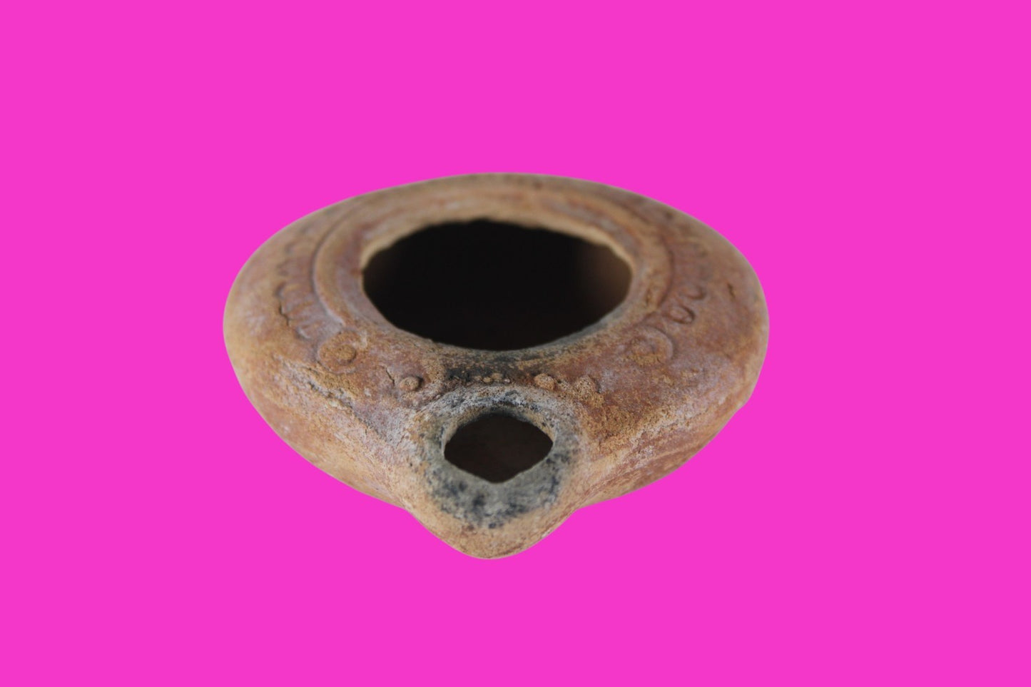 Holy Land Oil Lamp Ancient Artifact Time of Jesus & Apostles 63BC-323AD COA 166