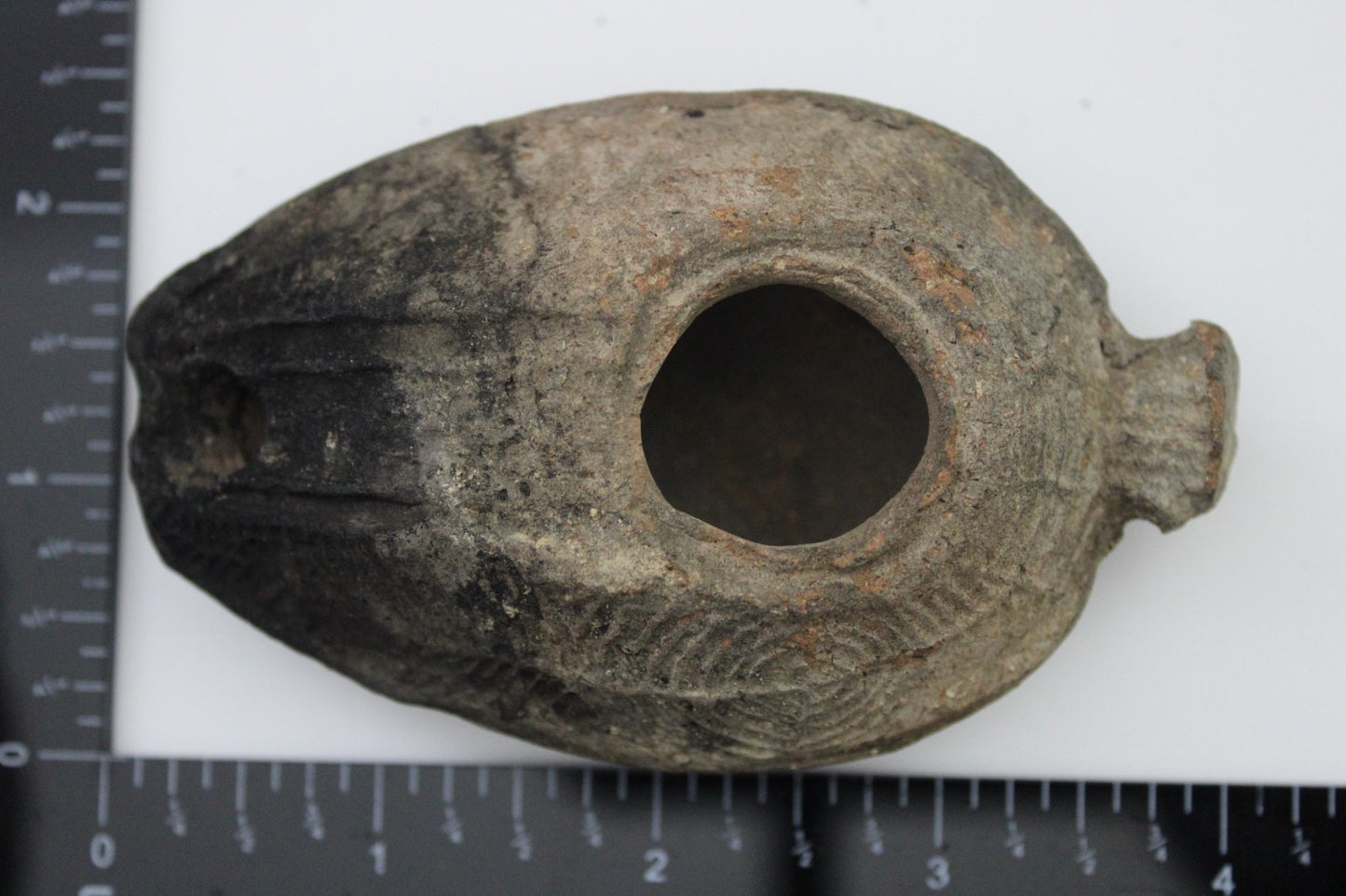 Time of the Christians Oil Lamp Ancient Holy Land Artifact 313-636 AD COA 08