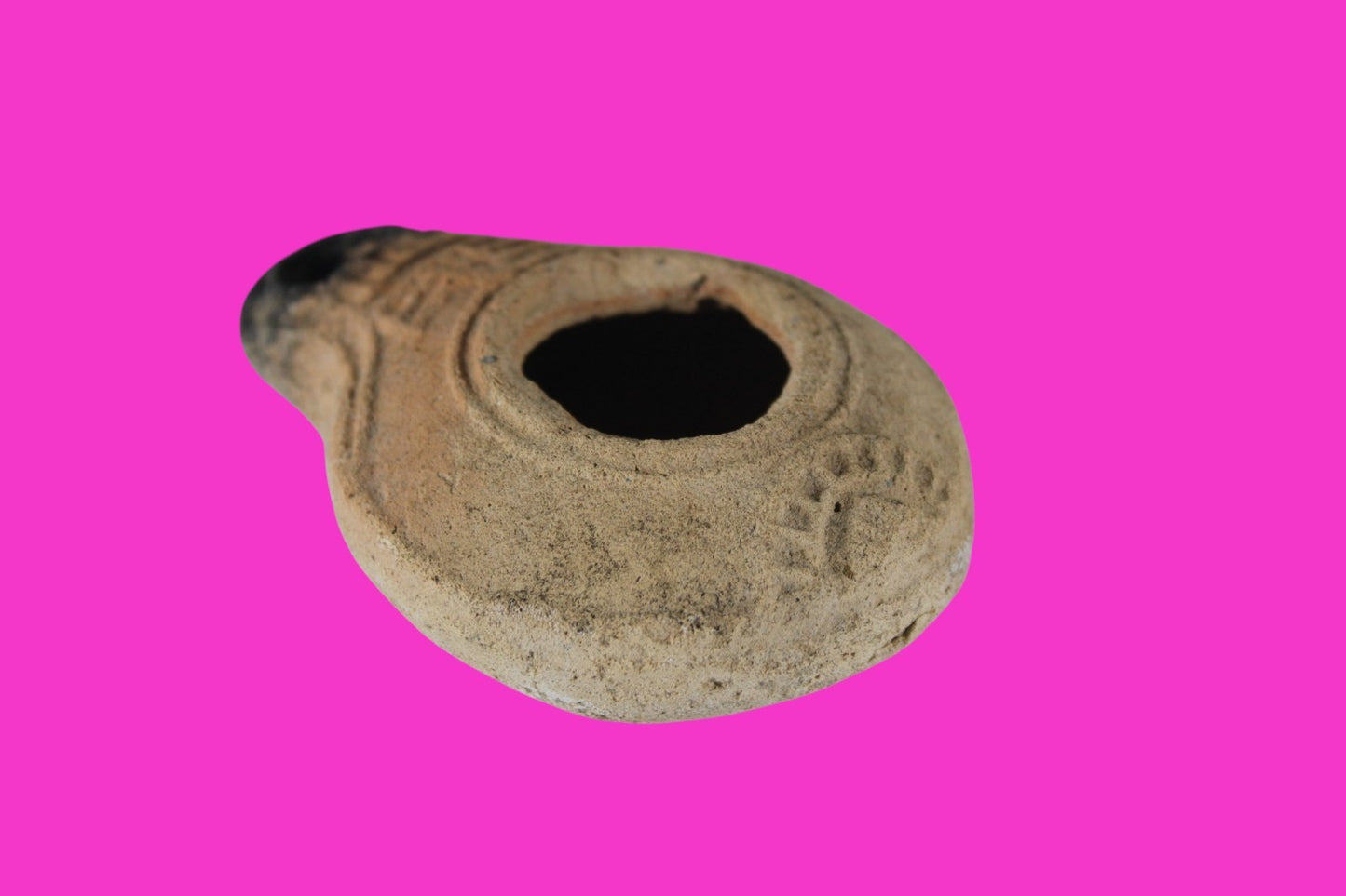 Holy Land Oil Lamp Ancient Artifact Time of Jesus & Apostles 63BC-323AD COA 155