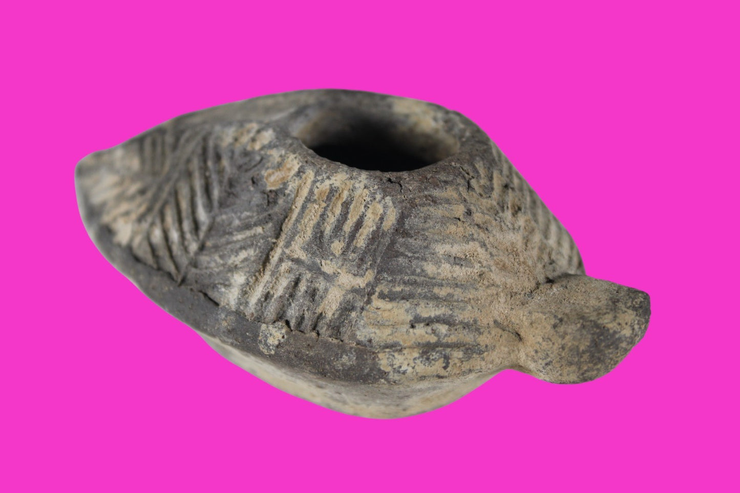 Holy Land Oil Lamp Ancient Artifact Time of the Christians 313-636 AD COA 179